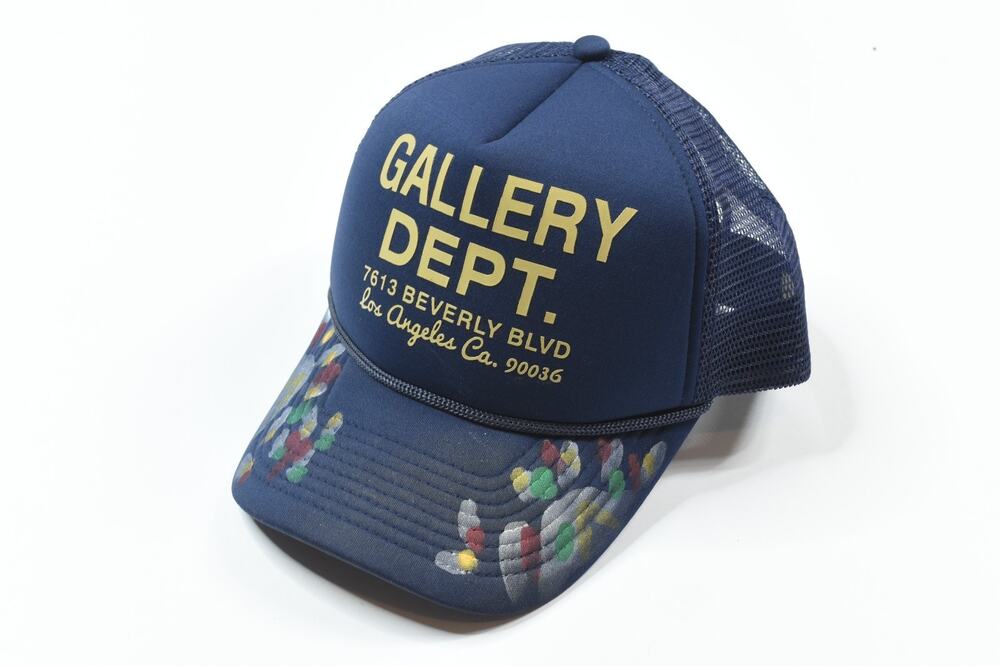Gallery Dept Workshop Paint Trucker Hat Adult One Size Blue Snapback Mesh